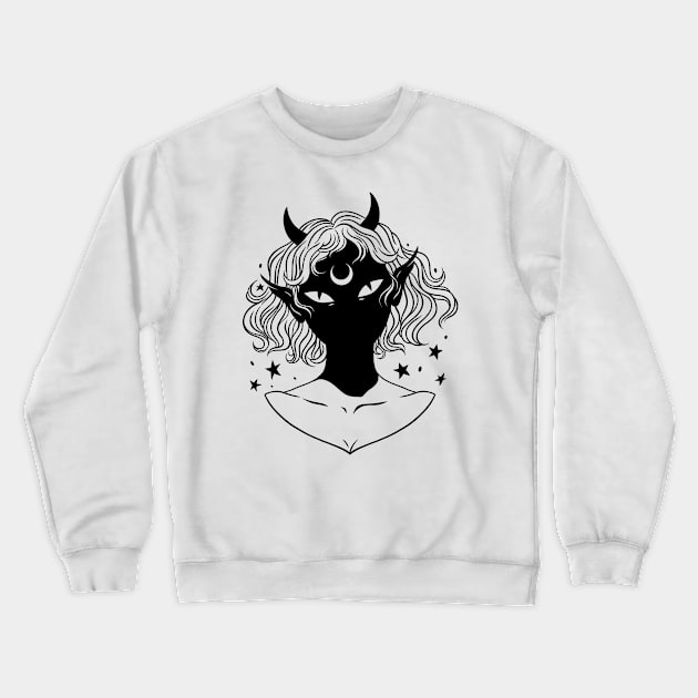 Cute Demon girl Crewneck Sweatshirt by OccultOmaStore